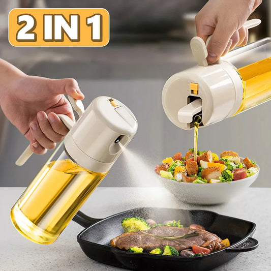 2 In 1 Oil Sprayer Bottle BBQ Cooking Oil Dispenser - Poppa online store