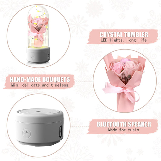 2 In 1 Bouquet LED Light With Bluetooth-compatible Speaker Mother's Day Gift - Poppa online store