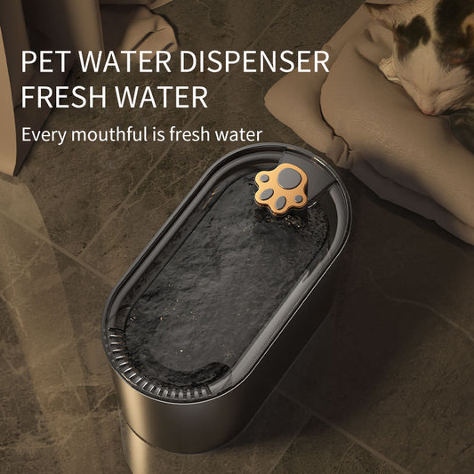 3L Cat Water Fountain Filter Automatic Drinker For Dogs Cats With LED Light